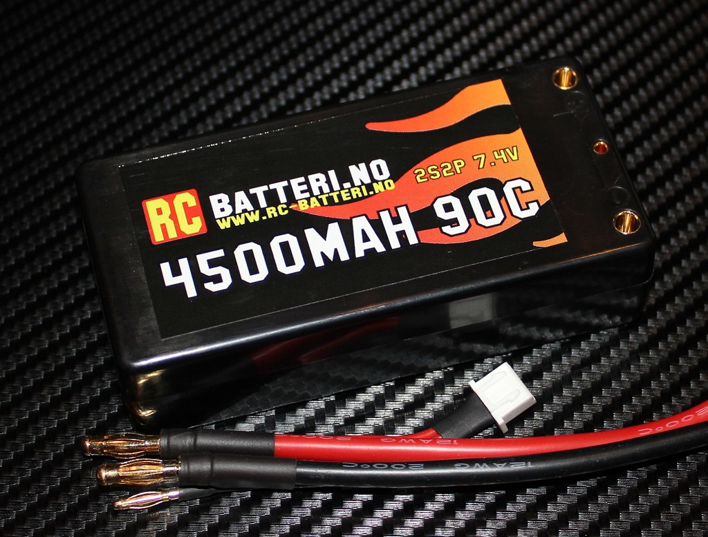 4500MAH 90C 2S2P 7.4V Short RC-Batteri.no-0