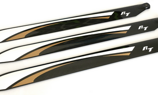 RotorTech 710mm Flybarless Carbon Fiber Main Blades (3-Blader)-0