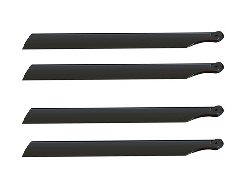 SP-OXY2-081 - Carbon Plastic Main Blade 210mm, 2 set, Black-0